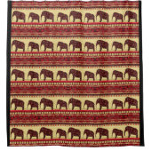 African seamless ethno elephant triabl duschvorhang (Vorderseite)