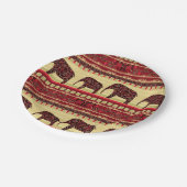 African seamless ethno elephant triabl pappteller (Schrägansicht)