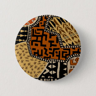 African Shaman Earth Spirits Button