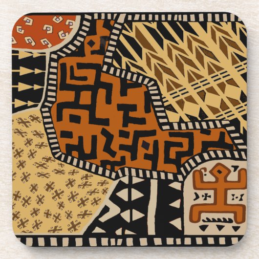 African Shaman Earth Spirits Getränkeuntersetzer (Vorderseite)