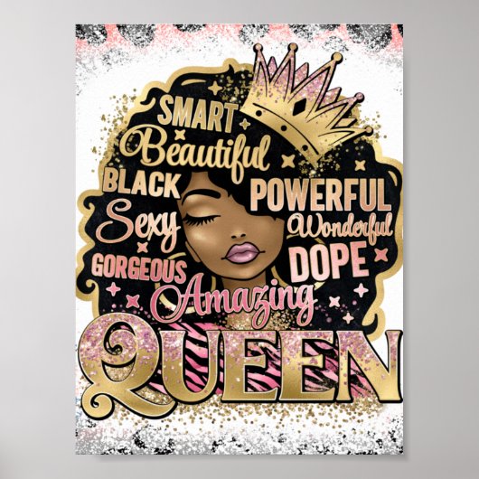 African Sista Black Queen Melanin Sistas Fun Poster (Vorne)