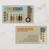 African Soul - art deco composition Visitenkarte (Vorne/Hinten)