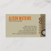 African Soul - art deco composition Visitenkarte (Rückseite)