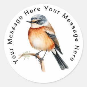 African Stonechat Runder Aufkleber