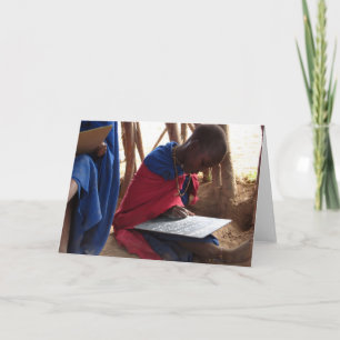 African Student Greeting Card Karte