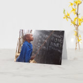 African Student Teacher Greeting Card Karte (Gelbe Blume)