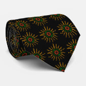 African Sun Pattern Krawatte (Gerollt)