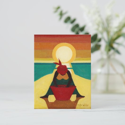 African Sunset 2009 Postkarte (Stehend Vorderseite)