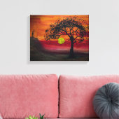 African Sunset Leinwanddruck (Insitu (Wohnzimmer))