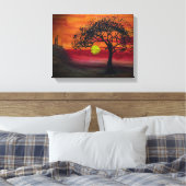 African Sunset Leinwanddruck (Insitu (Schlafzimmer))
