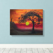 African Sunset Leinwanddruck (Insitu (Holzboden))