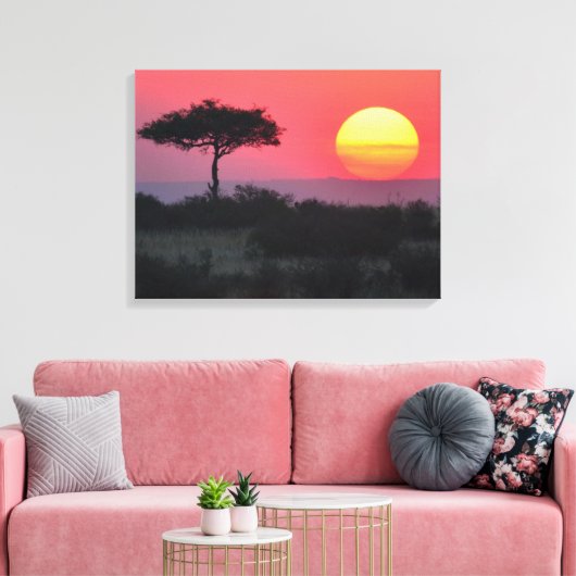 African Sunset Leinwanddruck (Insitu (Wohnzimmer))