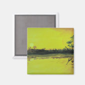 African Sunset Magnet (Vorderseite/Rückseite)