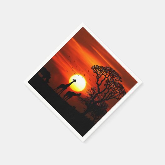 African Sunset Napkins Serviette (Ecke)