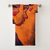 African Sunset Night Desire Fantasy Bath Handtüche Badhandtuch Set (Insitu)