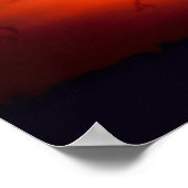 African Sunset Poster (Ecke)