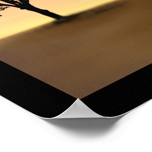 African Sunset Poster Print (Ecke)