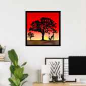 African Sunset Poster Print (Heimbüro)