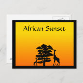 African Sunset Postkarte (Vorne/Hinten)