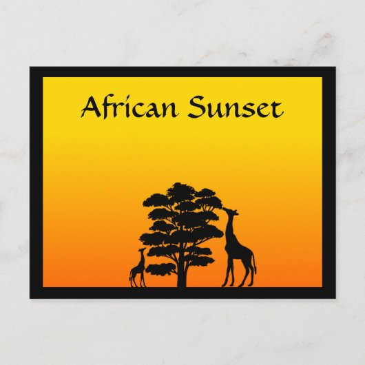 African Sunset Postkarte (Vorderseite)