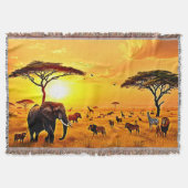 African Sunset Safari Majestät Design Decke (Vorderseite)