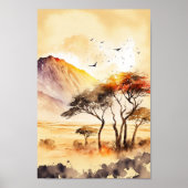 African Sunset Safari Poster (Vorne)