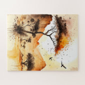 African Sunset Safari Puzzle (Horizontal)