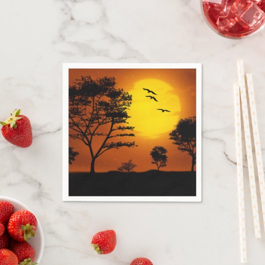 African Sunset Serviette (Beispiel)