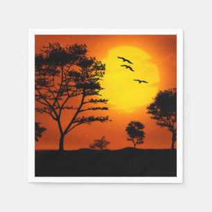 African Sunset Serviette