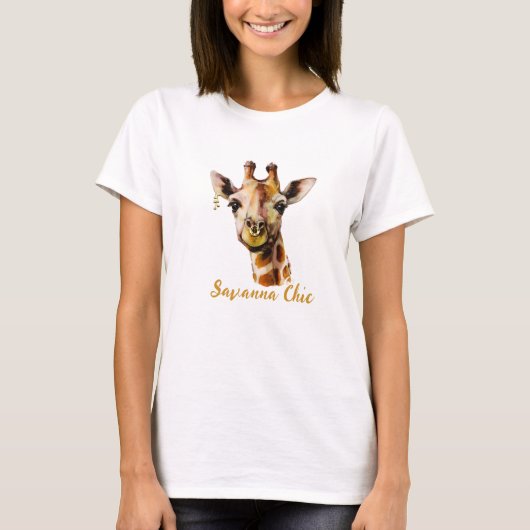 African Suvanna Chic Giraffe Women's T-Shirt (Vorderseite)