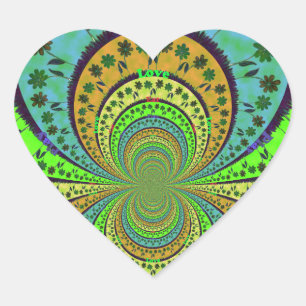 African Traditional Hakuna Matata Farben.png Herz-Aufkleber
