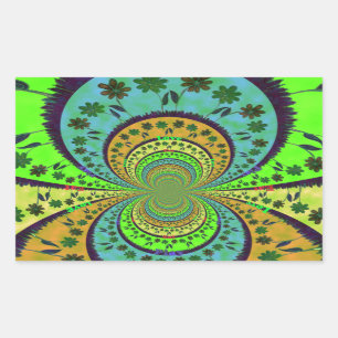 African Traditional Hakuna Matata Farben.png Rechteckiger Aufkleber