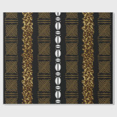 African Tribal Animal Print Wrapping Paper Geschenkpapier (Flach)