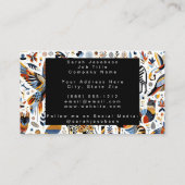 \African Tribal Animals Business Card Visitenkarte (Rückseite)
