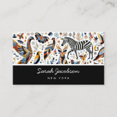 \African Tribal Animals Business Card Visitenkarte (Vorderseite)