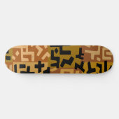 African Tribal BaKuba Skateboard (Horizontal)