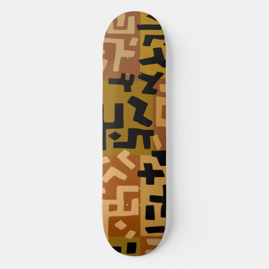 African Tribal BaKuba Skateboard (Vorderseite)