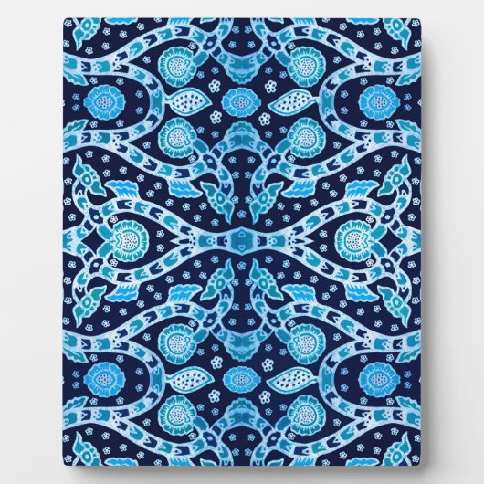 African Tribal Batik Blue Fotoplatte (Vorderseite)