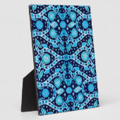 African Tribal Batik Blue Fotoplatte (Seite)
