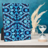 African Tribal Batik Blue Fotoplatte (Seite)
