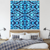 African Tribal Batik Blue Leinwanddruck (Insitu (Schlafzimmer))