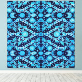 African Tribal Batik Blue Leinwanddruck (Insitu (Holzboden))
