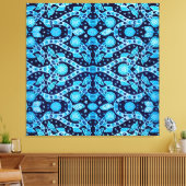 African Tribal Batik Blue Leinwanddruck (Insitu (Wohnzimmer))