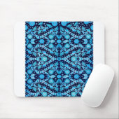 African Tribal Batik Blue Mousepad (Mit Mouse)
