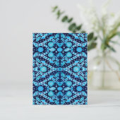African Tribal Batik Blue Postkarte (Stehend Vorderseite)