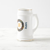 African Tribal Block Stein Bierglas (VorderseiteRechts)