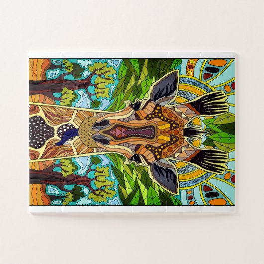 African tribal Giraffe Puzzle (Horizontal)
