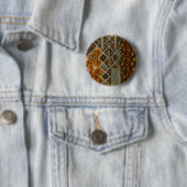 African Tribal Kuba Design Button (Beispiel)