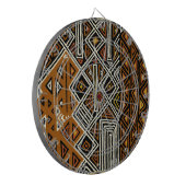 African Tribal Kuba Design Dartscheibe (Vorderseite Links)