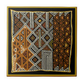 African Tribal Kuba Design Fliese (Vorderseite)